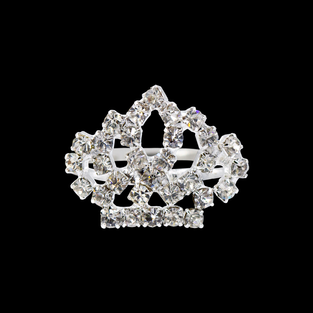 #13913 Rhinestone Crown Adjustable Ring